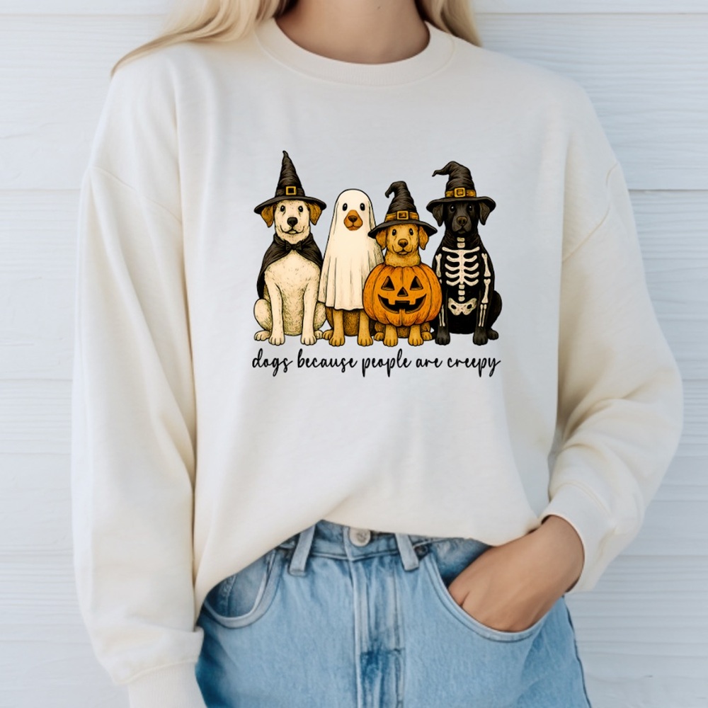 Halloween Dog Sweatshirt - Cream